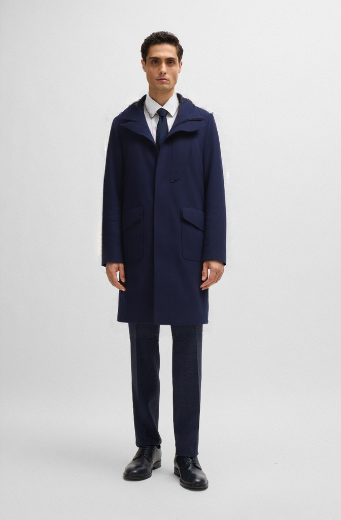 BOSS by Hugo Boss Herren Mantel 50 Klassisch Bordeaux